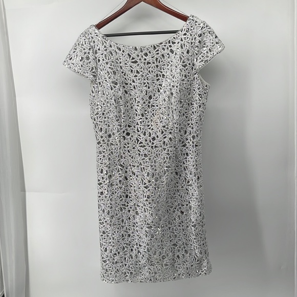 Adrianna Papell Dresses & Skirts - Adrianna Papell Silver Sequin Formal Dress